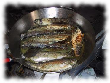 Fische in der Bratpfanne