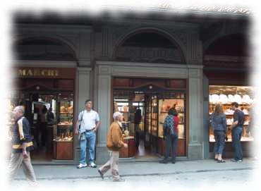 Die Schmuckl&auml;den auf der Ponte Vecchio