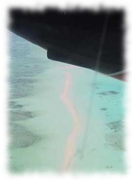 Die Sandbank am westlichen Zipfel von Kuredu