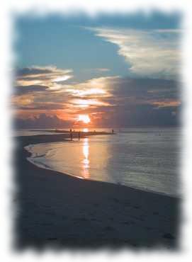 Sonnenuntergang an der Sandbank