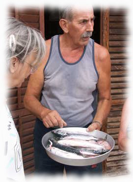 Fisch für das Mittagsmahl