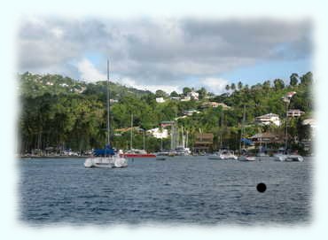 Die Marigot Bay von St. Lucia