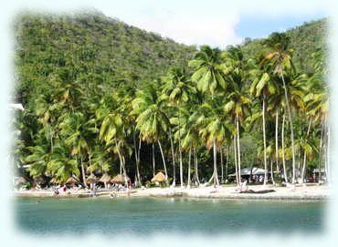 Die Marigot Bay von St. Lucia