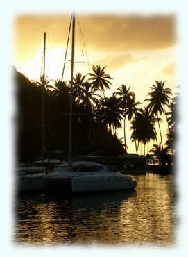 Die Marigot Bay von St. Lucia