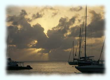 Sonnenuntergang in der Britannia Bay auf Mustique