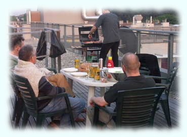 Grillen auf dem Dach von Till