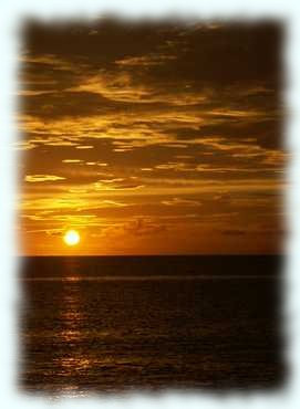 Sonnenuntergang in der Anse Lazio auf Praslin