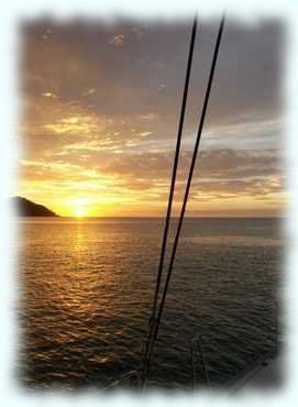 Sonnenuntergang in der Anse Lazio auf Praslin