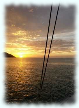 Sonnenuntergang in der Anse Lazio auf Praslin