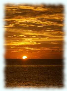 Sonnenuntergang in der Anse Lazio auf Praslin