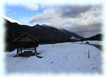 Schneelandschaft im Gitschtal auf dem Weg zum Kreuzbergsattel