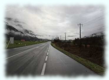 Wolkenverhangenes und regnerisches Drautal