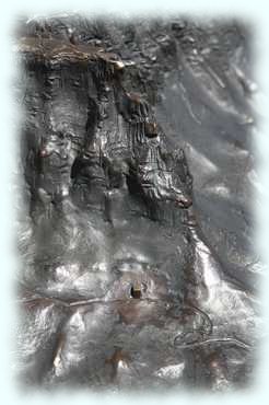 Ein Detail - Tal- und Bergstation - eines Modells des Tafelberges