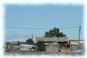 Shacks in einem Township