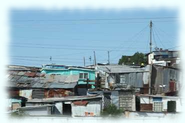 Shacks in einem Township