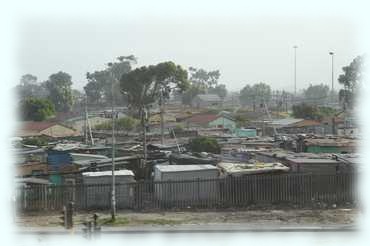 Shacks in einem Township