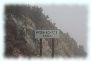 Hinweistafel »Robinson Pas 860 Meter