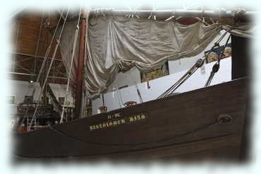 Die Replika der Caravelle von Bartolomeu Diaz im Museum