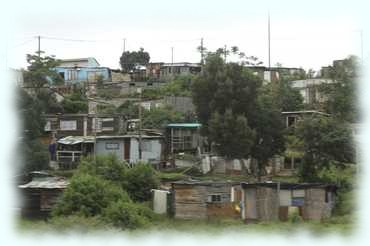 Shacks auf der Strecke Knysna - Plettenberg Bay