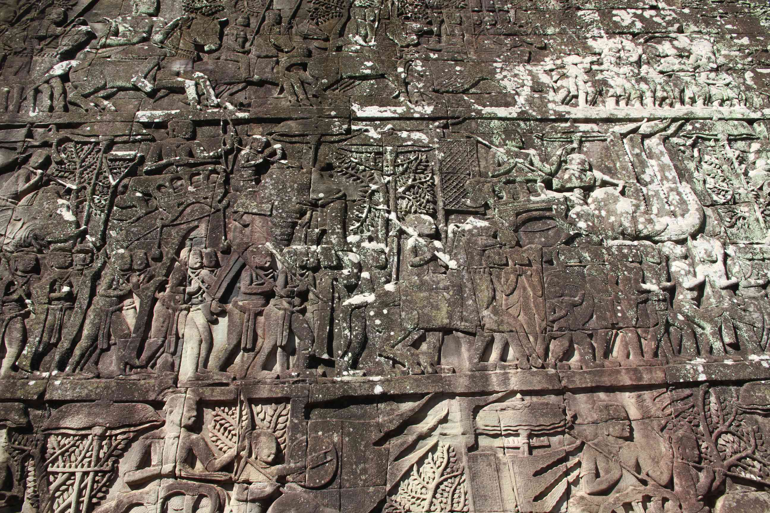 Flachrelief an der Außenmauer des Bayon